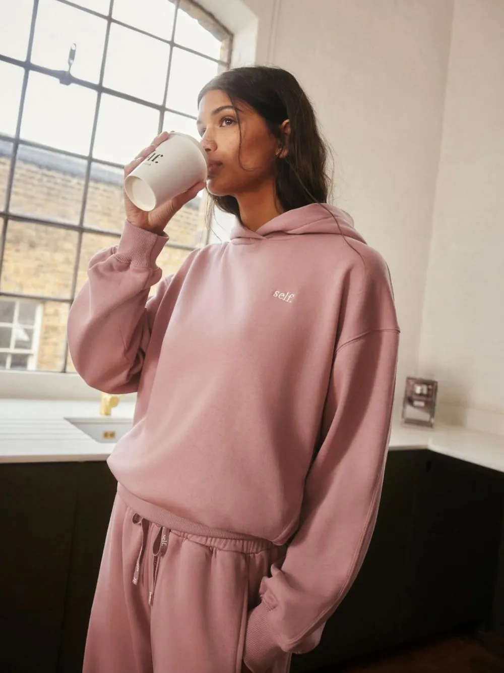 Online self. Pink Hoodie