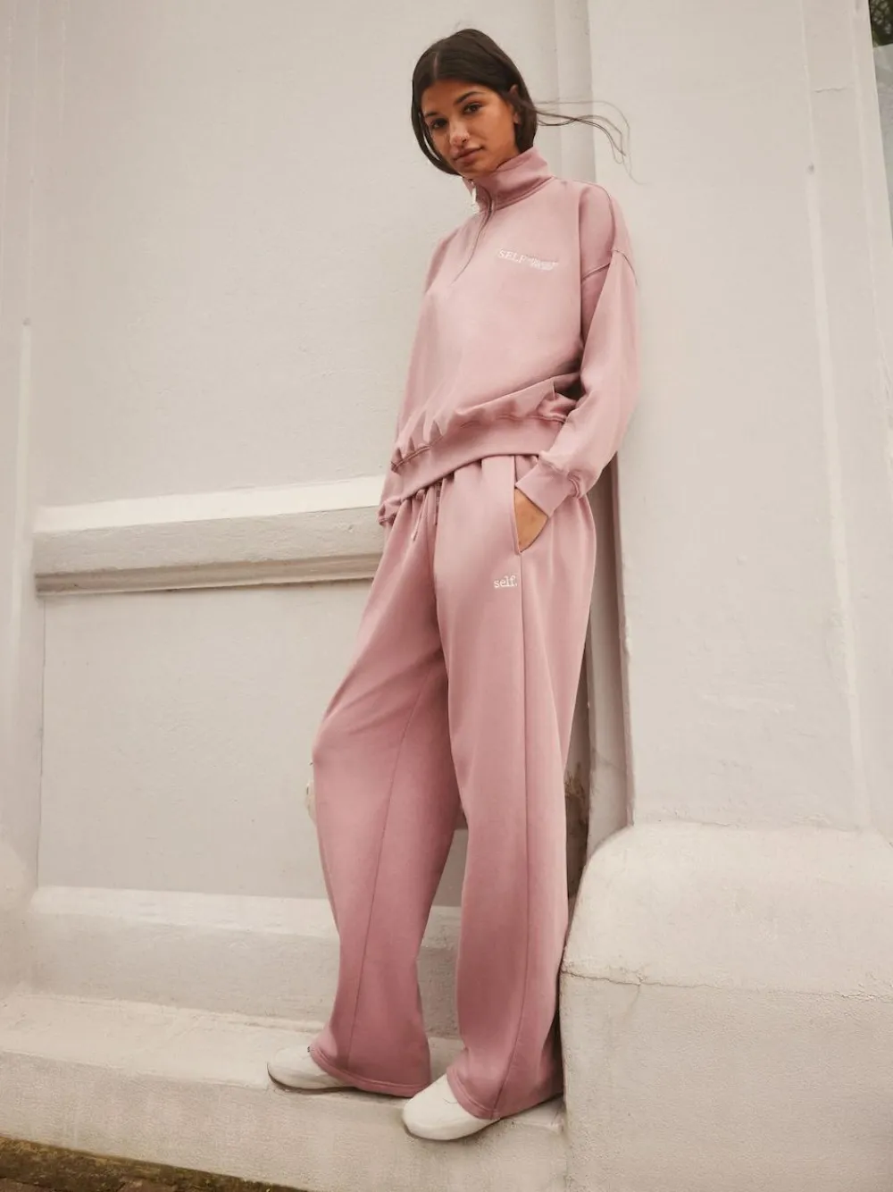 Outlet self. Pink Wide Leg Joggers