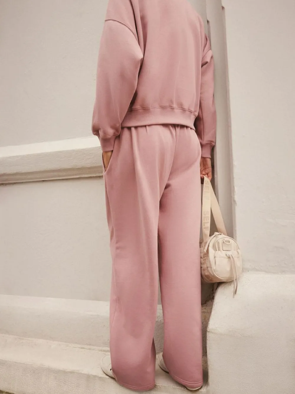 Outlet self. Pink Wide Leg Joggers