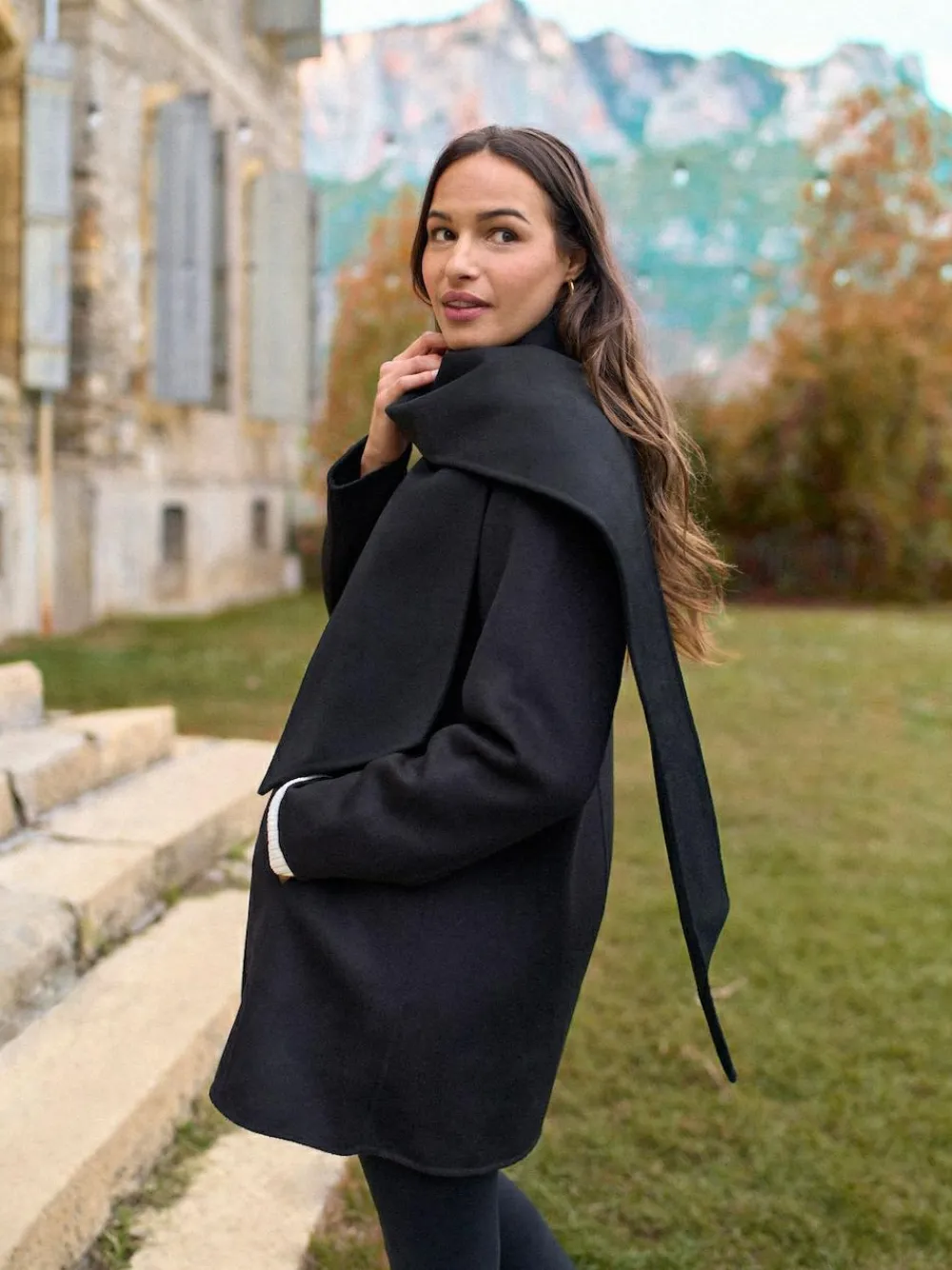 Seraphine Black Double Breasted Wool Maternity Coat^Women Coats & Jackets|Coats & Jackets