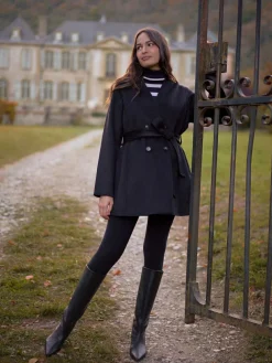 Seraphine Black Double Breasted Wool Maternity Coat^Women Coats & Jackets|Coats & Jackets