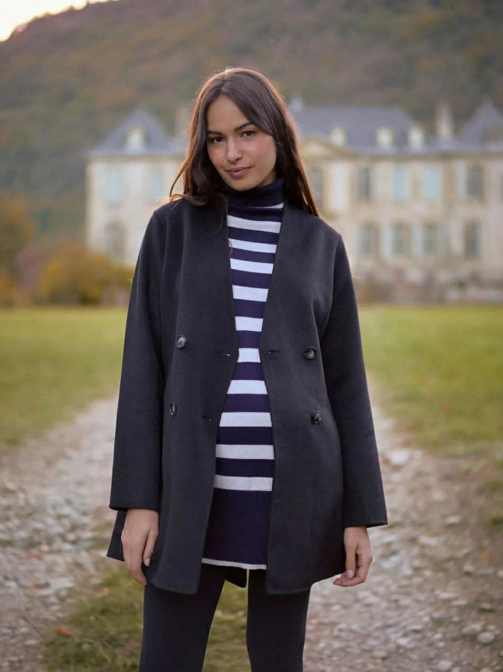 Seraphine Black Double Breasted Wool Maternity Coat^Women Coats & Jackets|Coats & Jackets