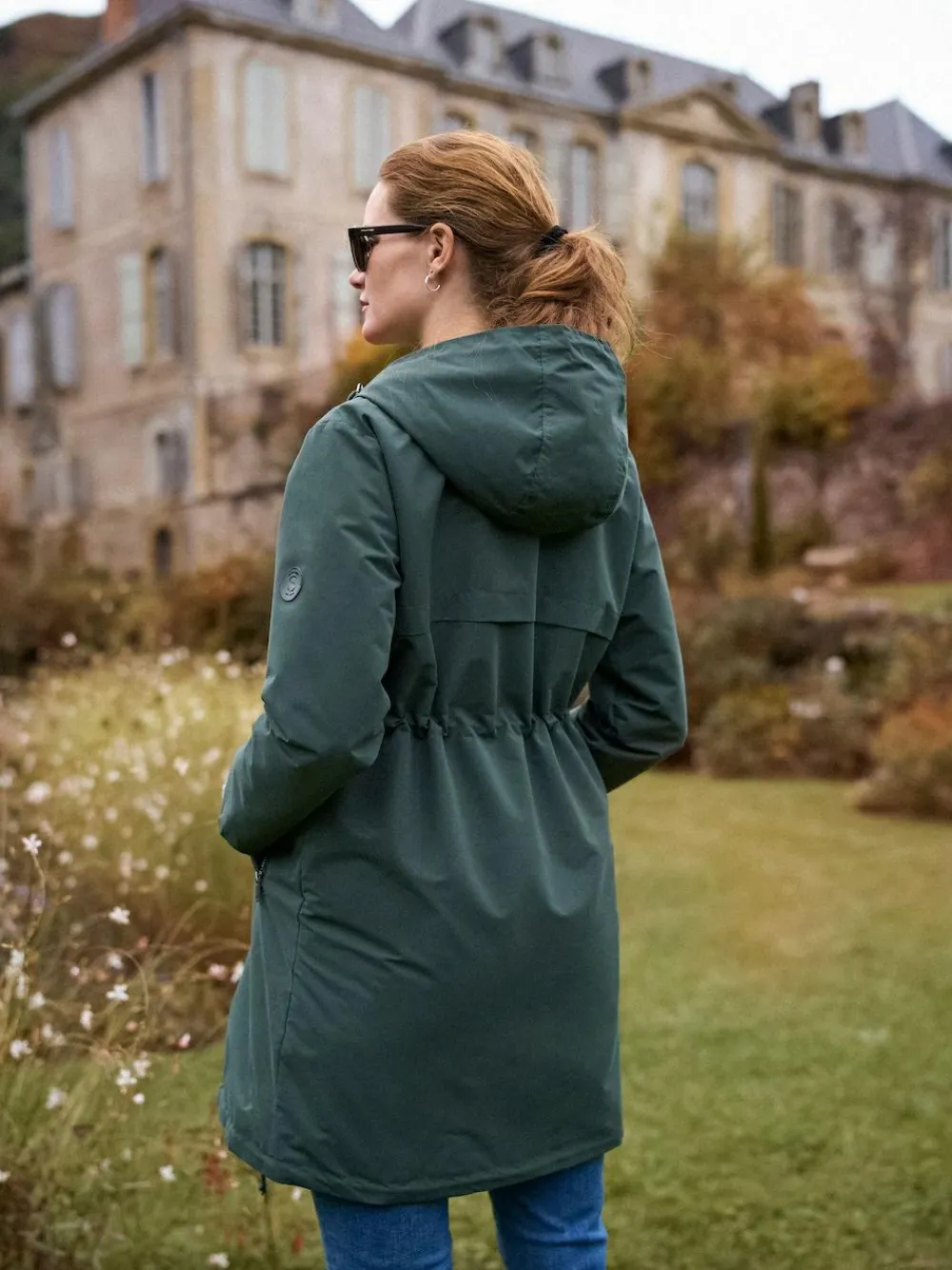 Hot Seraphine Maternity Green Lightweight Parka