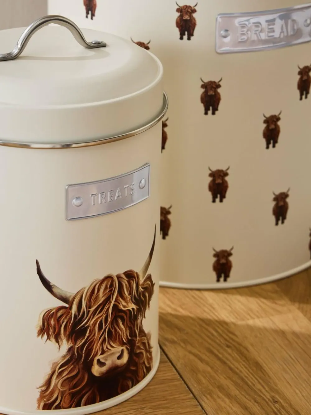Next Set of 2 Cream Bread bin and Treat Storage Jars^ Storage & Organisation