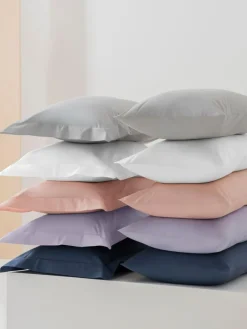 Online Next Set of 2 Easy Care Polycotton Pillowcases White