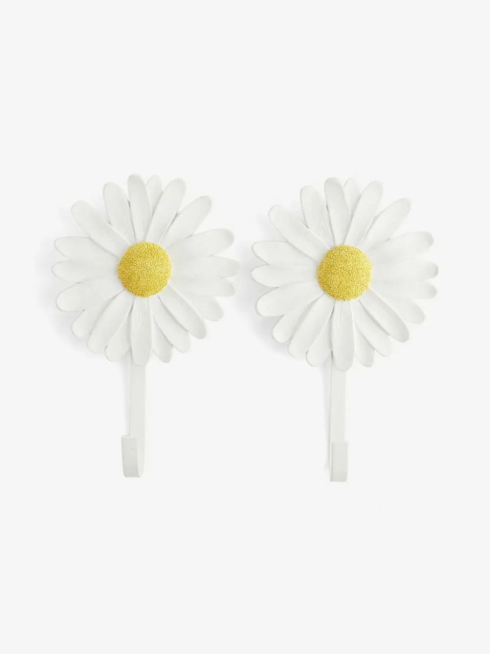 Online Next Set of 2 White Yellow Daisy Flower Hooks