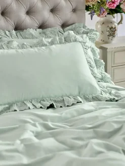 Outlet Shabby Chic by Rachel Ashwell® Set of 2 Broderie Anglaise Ruffle Count Pillowcases Blue