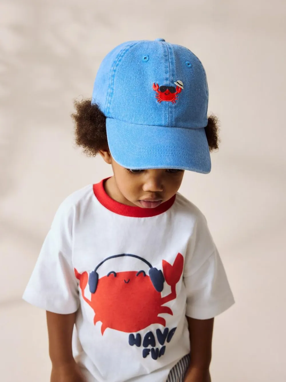 Sale Next Shark/Crab Washed Caps 2 Pack (3mths-10yrs)
