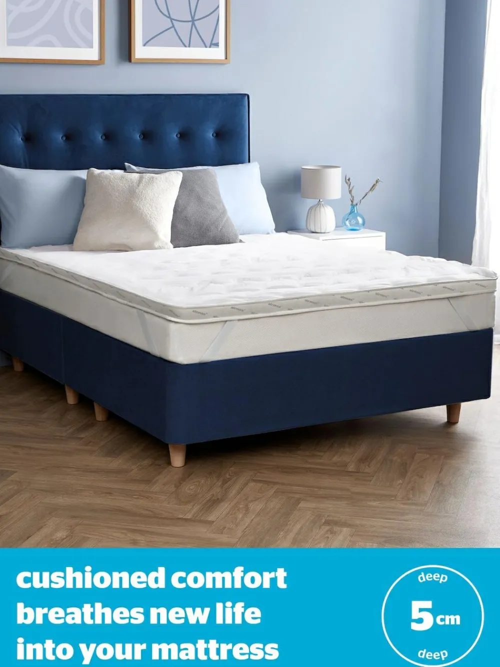 Outlet Silentnight White Airmax 500 5cm Mattress Topper