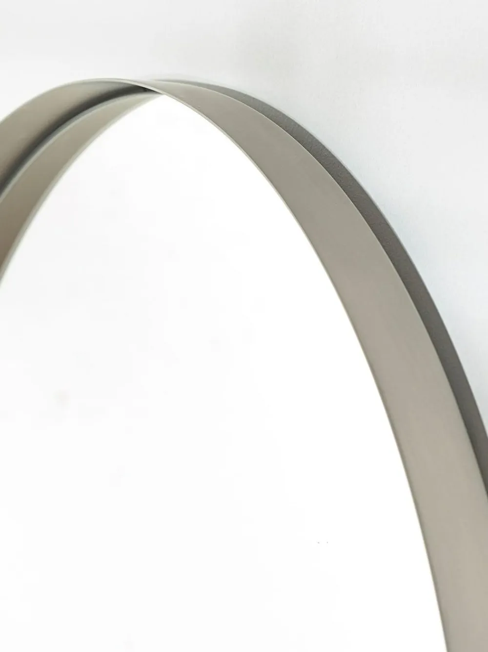 New Next Round Wall Mirror Silver Chrome