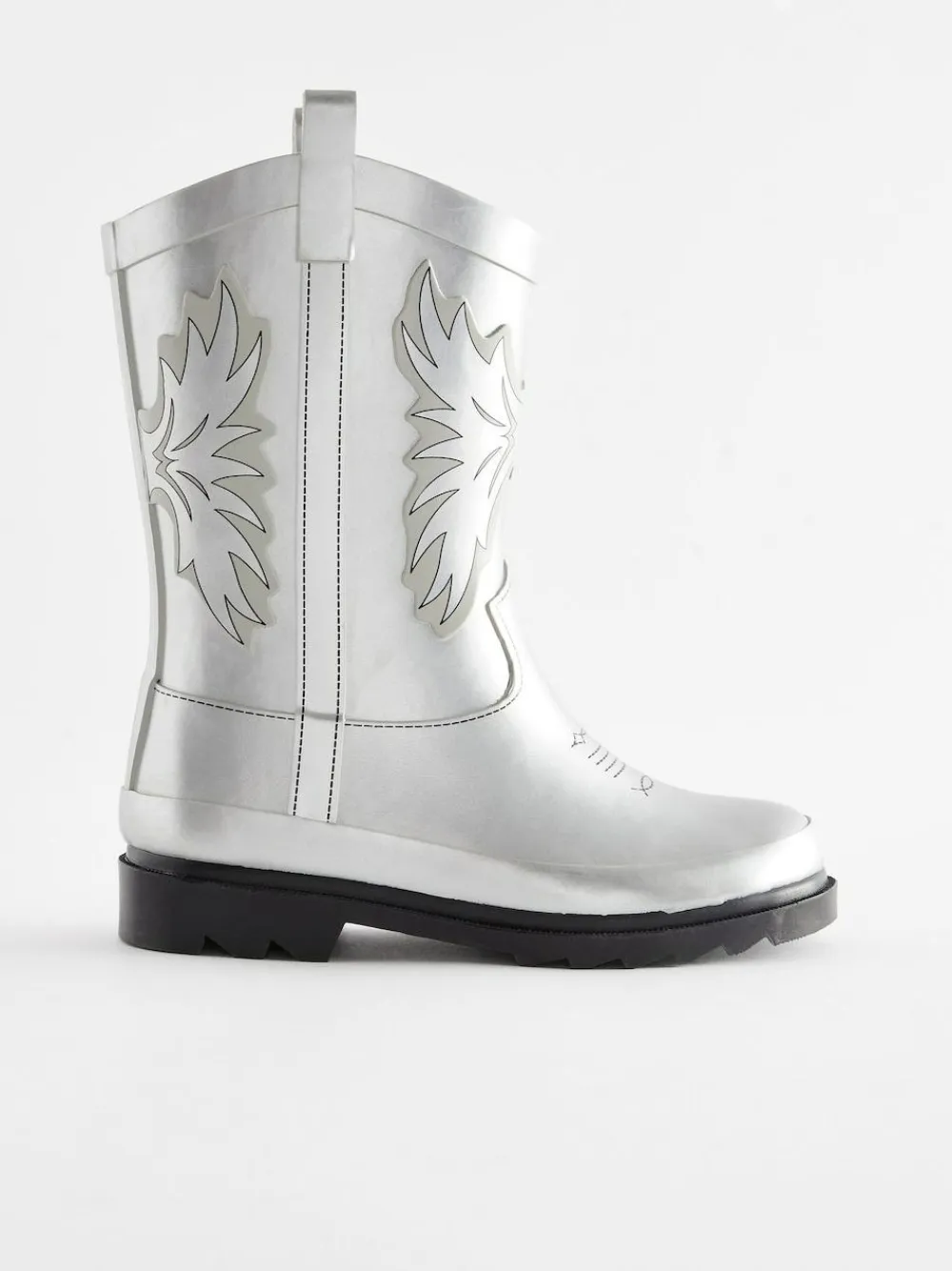 Next Silver Metallic Western Wellies^ Boots