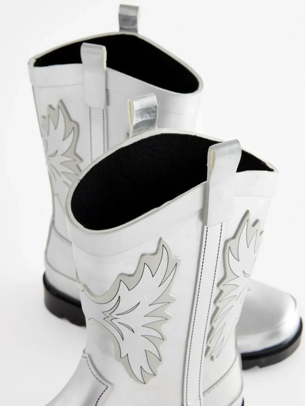 Next Silver Metallic Western Wellies^ Boots