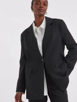 Best Simply Be Oversized Single Breasted Blazer Black
