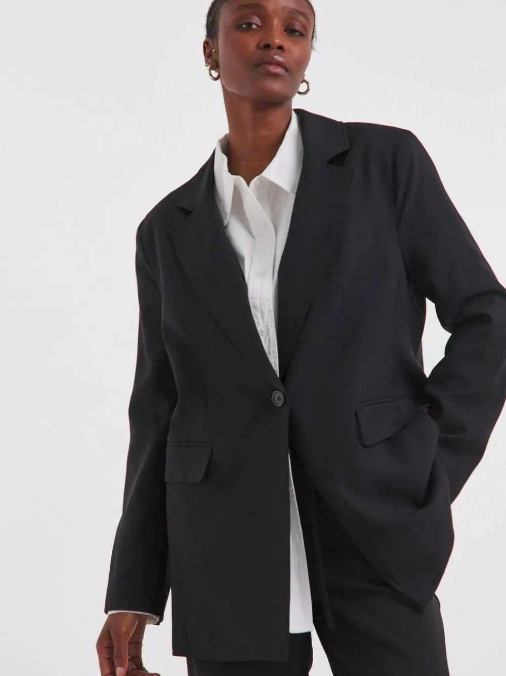 Best Simply Be Oversized Single Breasted Blazer Black