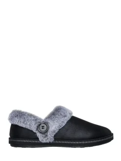 Hot Skechers Cosy Campfire Fresh Toast Womens Slippers Black
