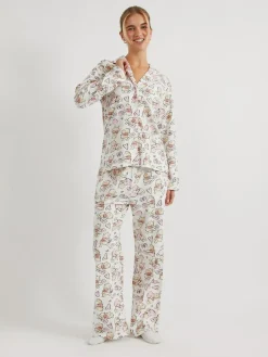 Skinnydip Cream Disney Winnie The Pooh Love Pyjamas Set^Women Pyjamas|All Night & Lounge