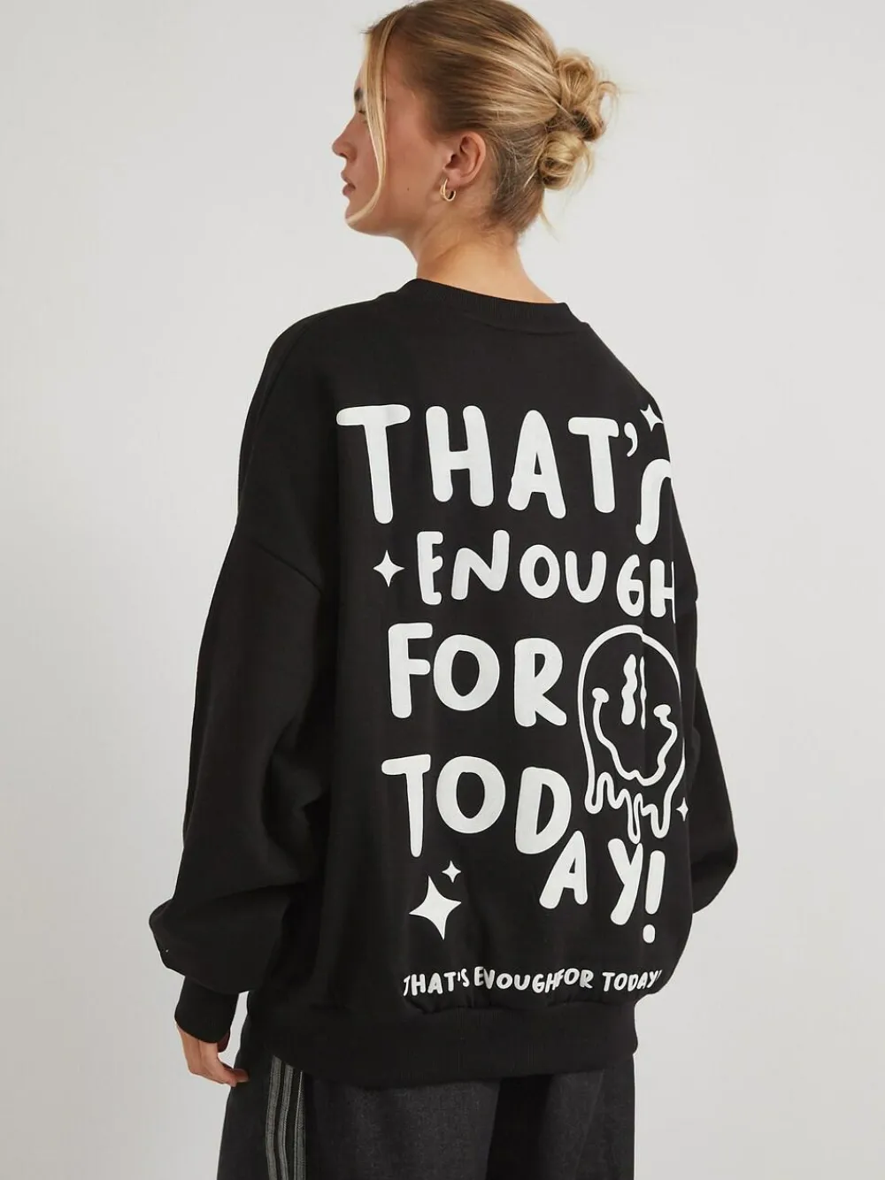 Skinnydip Grey That's Enough For Today Sweatshirt^Women Hoodies & Sweatshirts