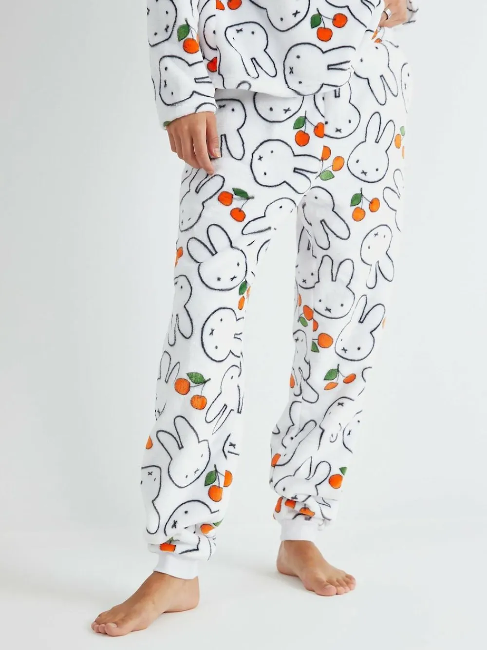 Clearance Skinnydip White Miffy x Cherry Fleece Pyjamas Set