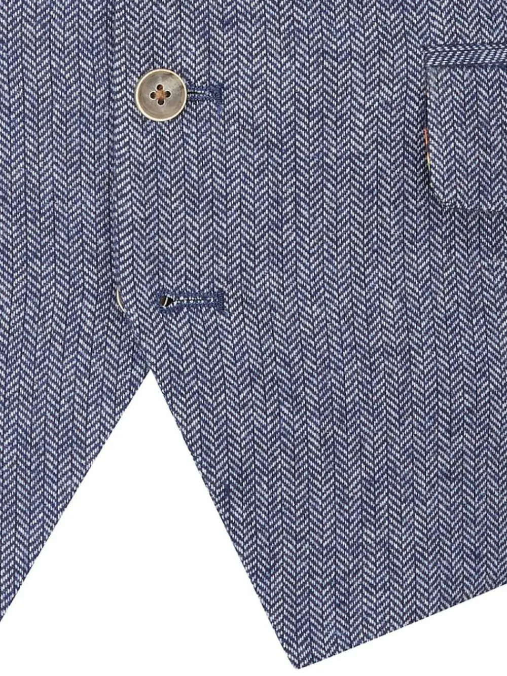 Best Skopes Blue Jude Tweed Tailored Fit Suit Waistcoat