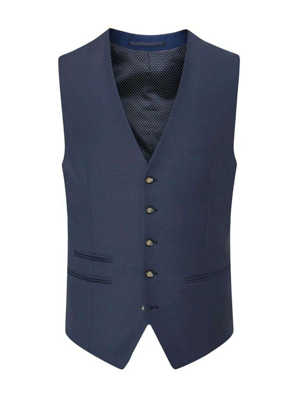 Skopes Blue Tailored Fit Wool Blend Joss Suit Waistcoat^ Vests