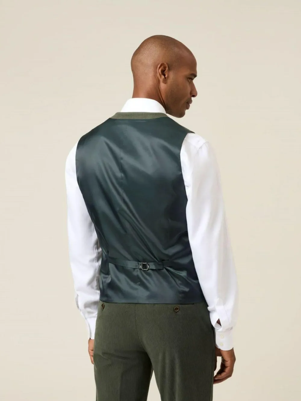 Skopes Dorsey Suit Corduroy Waistcoat Green