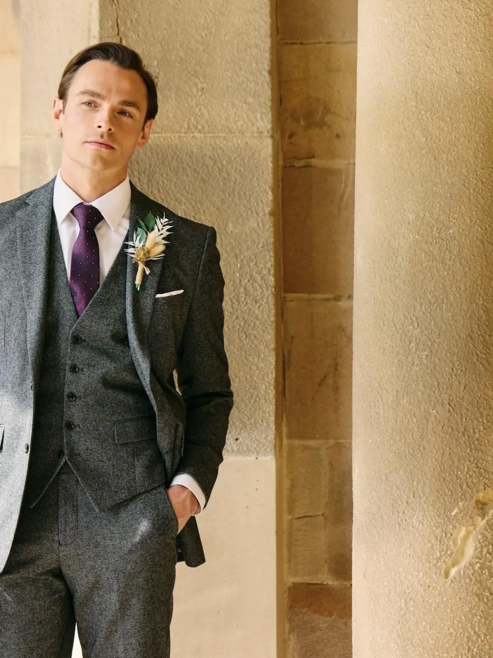Skopes Fox Textured Suit Waistcoat^ Vests