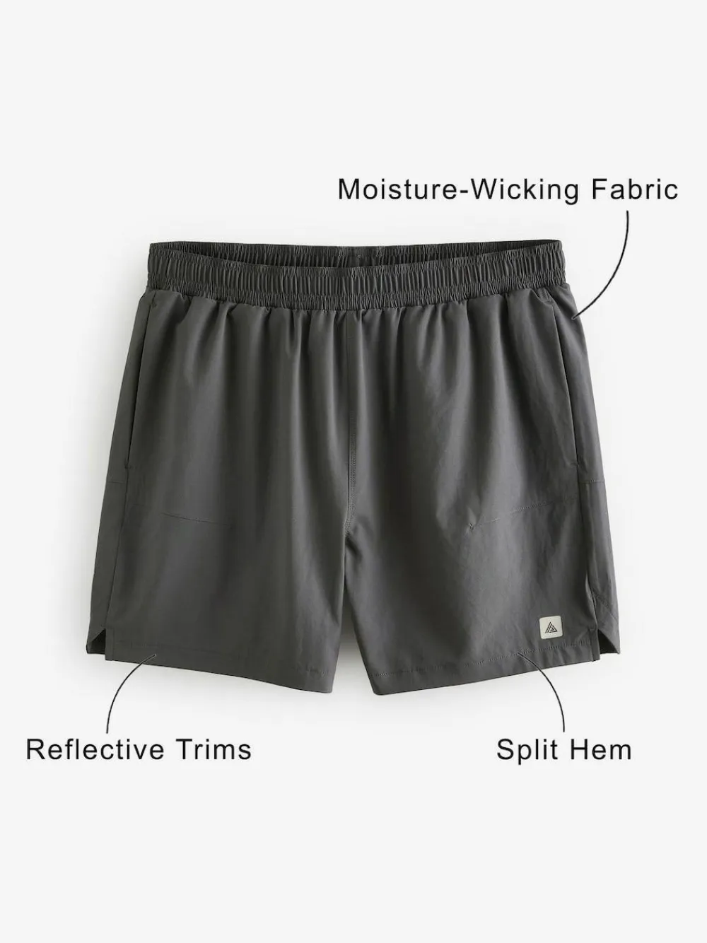 New Next 5 Inch Active Gym Sports Shorts Slate Grey