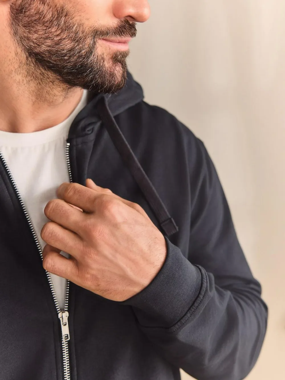 Sale Next Slate Grey Lightweight Zip Up Hoodie