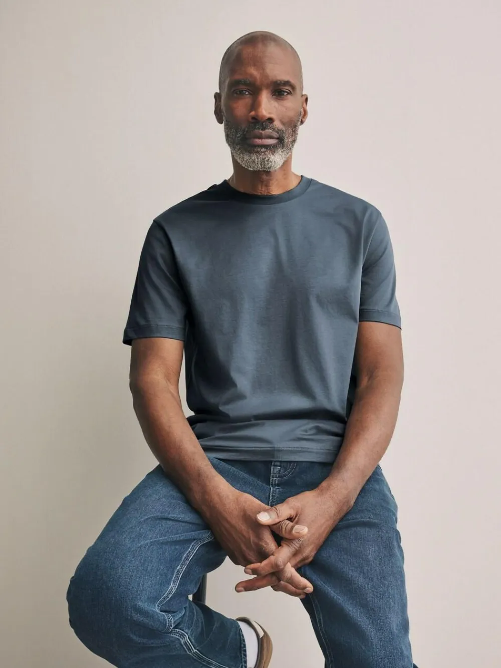 Next Slate Grey Regular Fit Signature SUPIMA® Cotton Crew Neck T-Shirt^ Tops & T-Shirts