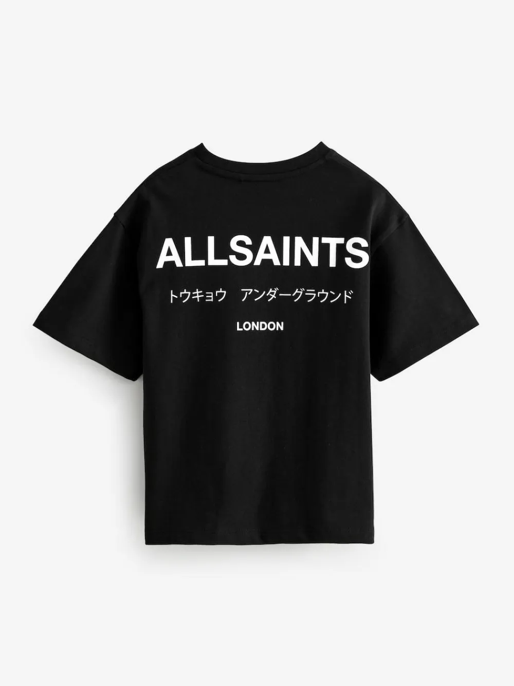 Discount smALLSAINTS Black Oversized Underground Crew Neck Cotton T-Shirt