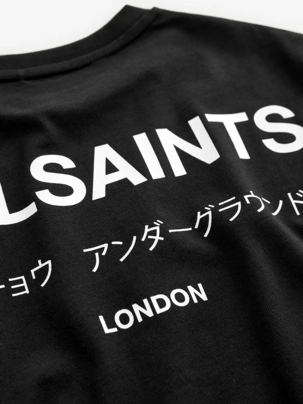 Discount smALLSAINTS Black Oversized Underground Crew Neck Cotton T-Shirt