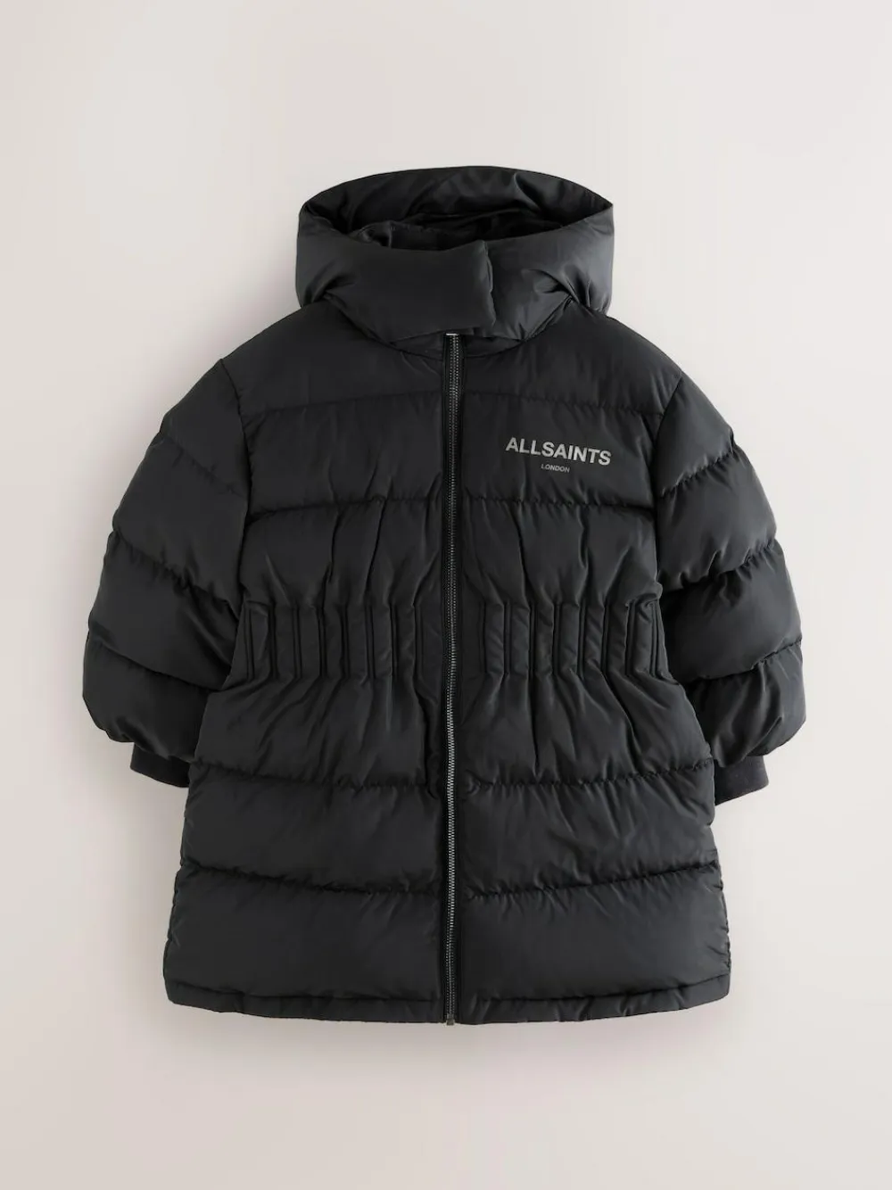 Best smALLSAINTS Black Waisted Longline Padded Coat
