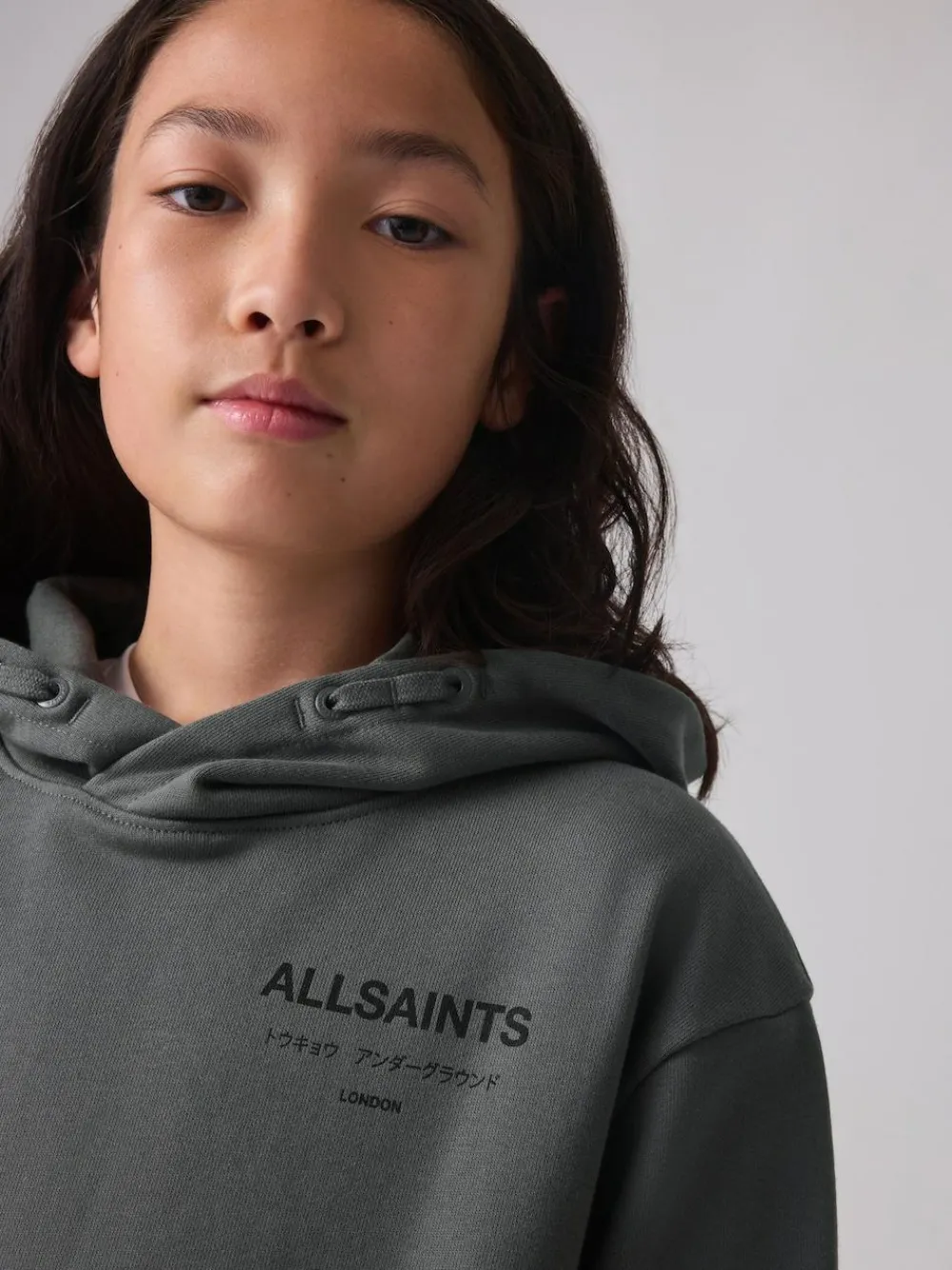 New smALLSAINTS Charcoal Grey Oversized Underground Pullover Hoodie