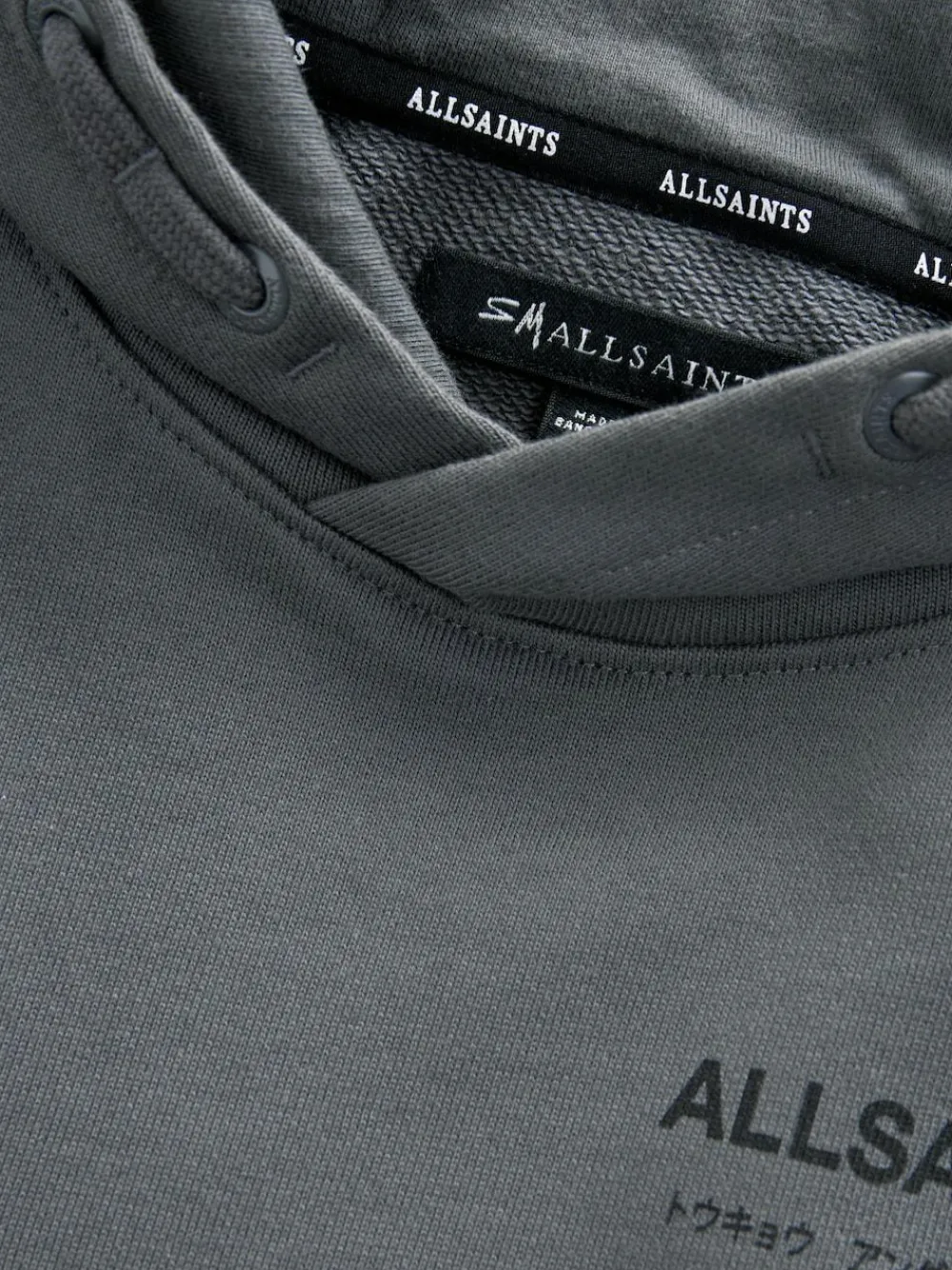 New smALLSAINTS Charcoal Grey Oversized Underground Pullover Hoodie