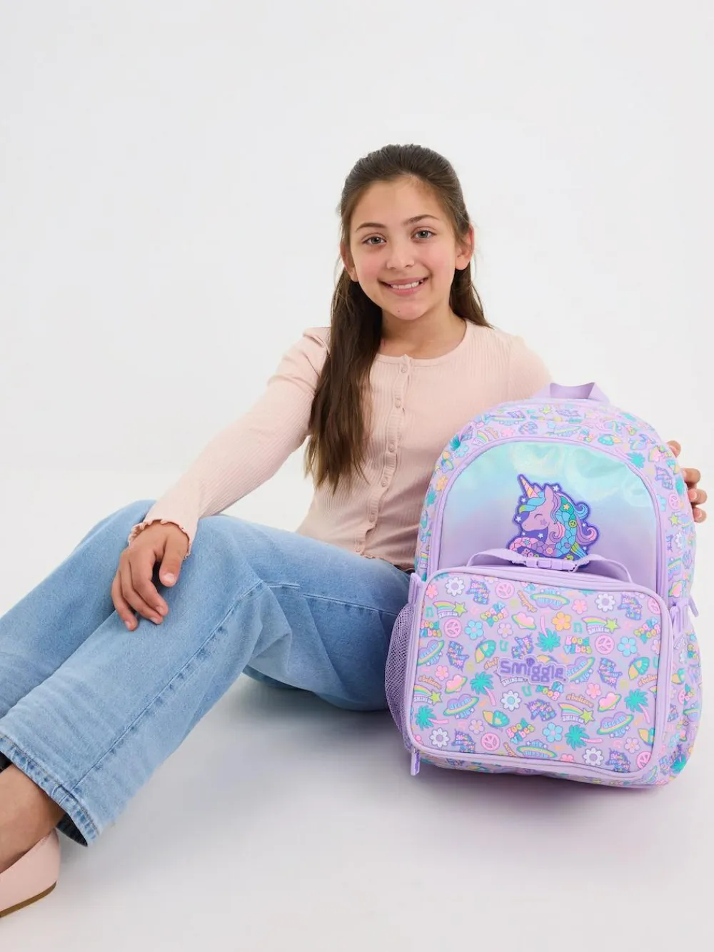 Smiggle Purple All Stars Classic Attach Backpack^BOY Bags|Bags
