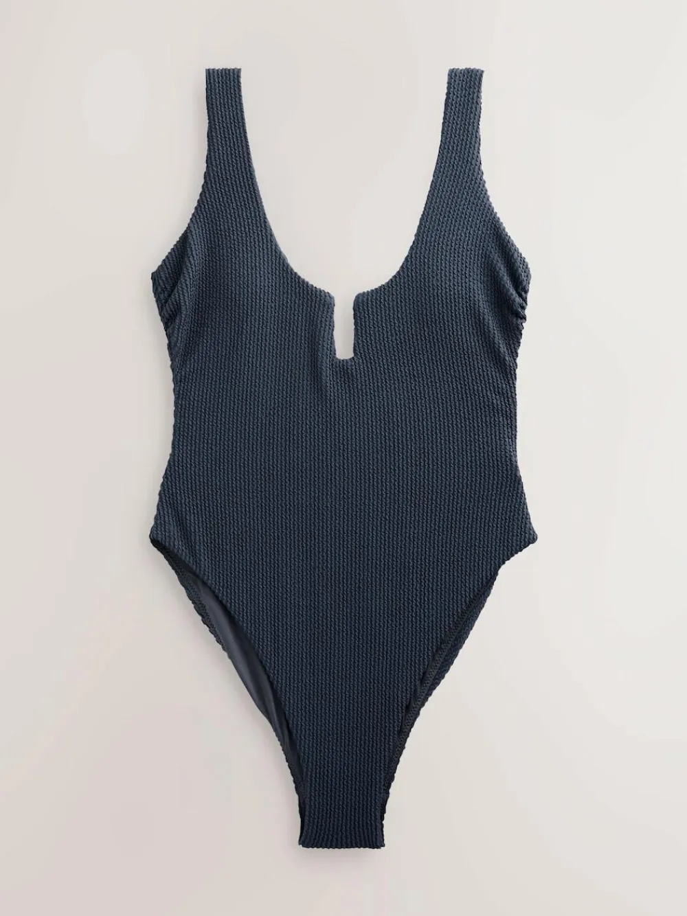 Discount Next Scoop Trim Tummy Control Swimsuit Steel Blue Crinkle