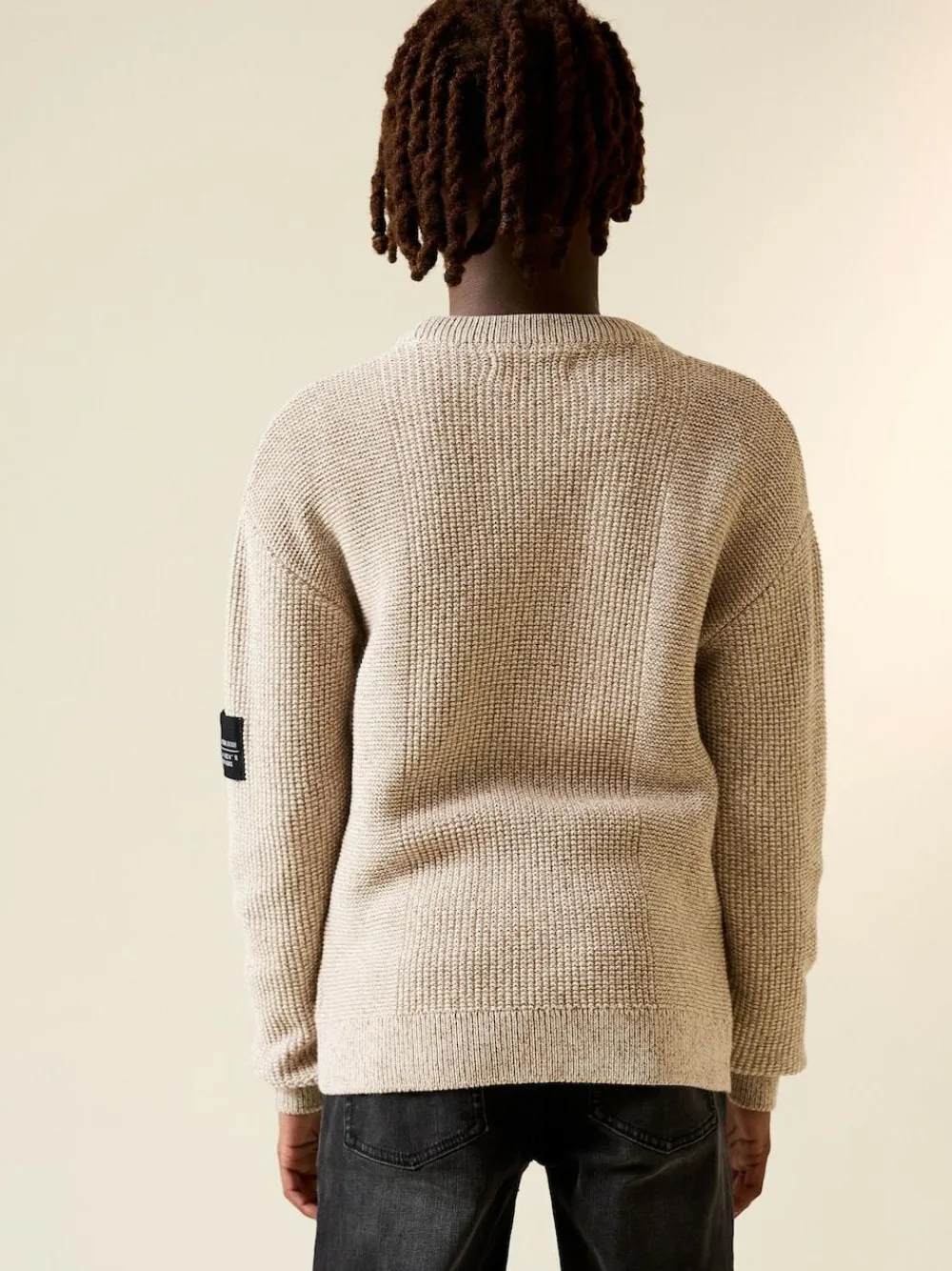 Next Stone Brown Utility Knitted Crew Neck Jumper (3-16yrs)^BOY Knitwear & Sweaters|Knitwear