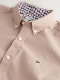Hot Next Stone Natural Stretch Oxford Long Sleeve Shirt