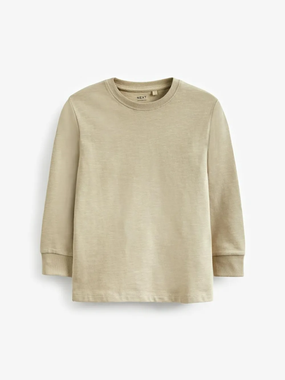 New Next Stone Regular Fit Long Sleeve Cosy T-Shirt (3-16yrs)