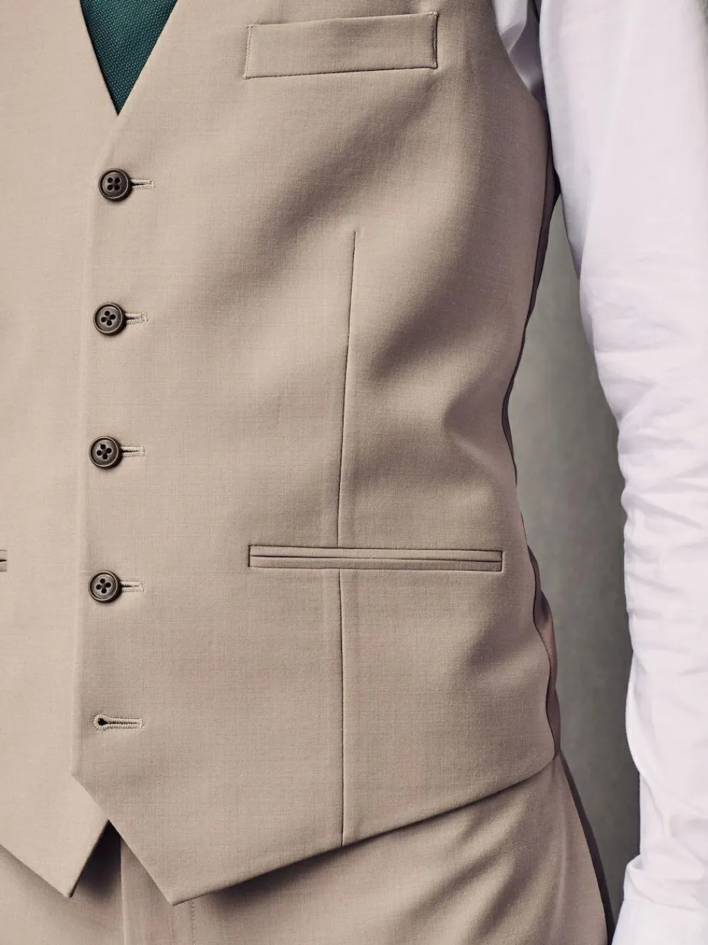 Next Regular Fit Wool Blend Motionflex Waistcoat^ Vests