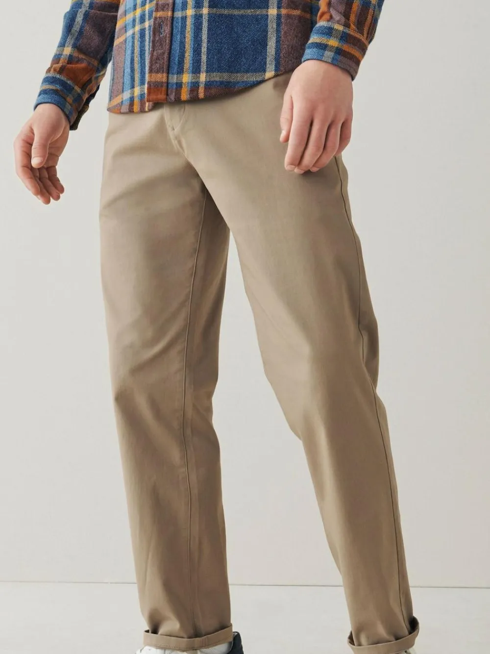 Next Stone Relaxed Fit Stretch Chinos Trousers