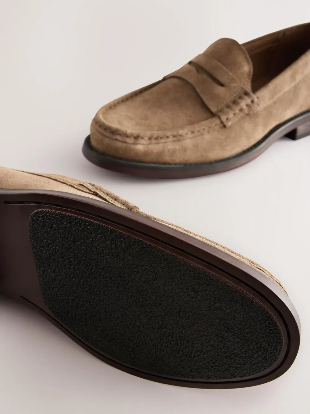 Next Standard Fit Suede Penny Loafers^ Shoes
