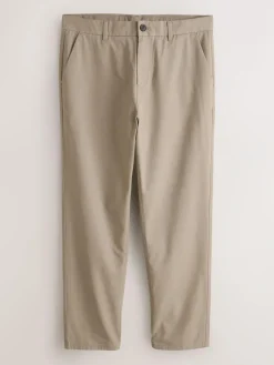 Sale Next Straight Fit 100% Cotton Chino Trousers Stone