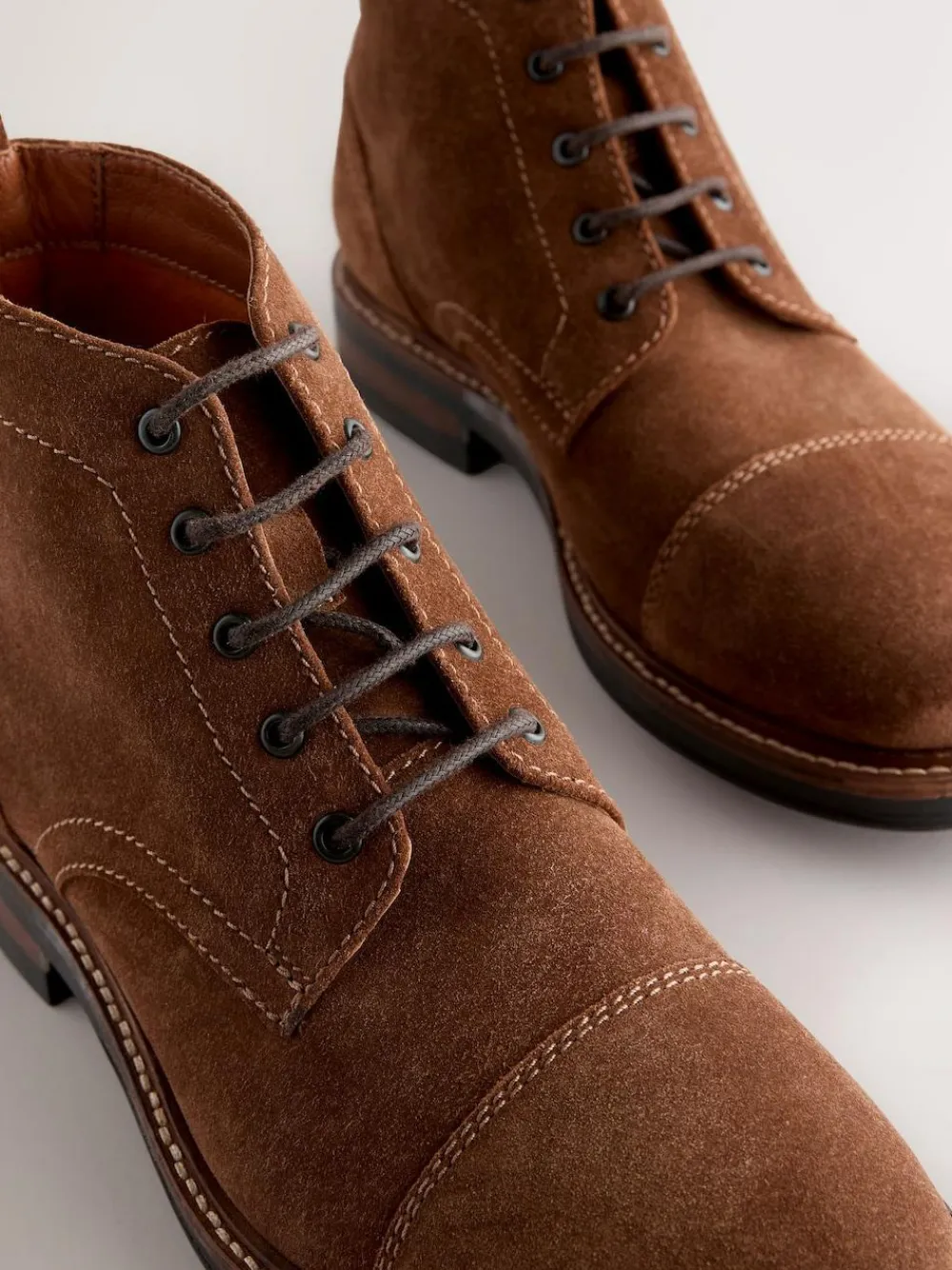 Hot Next Toecap Leather Boots Stone