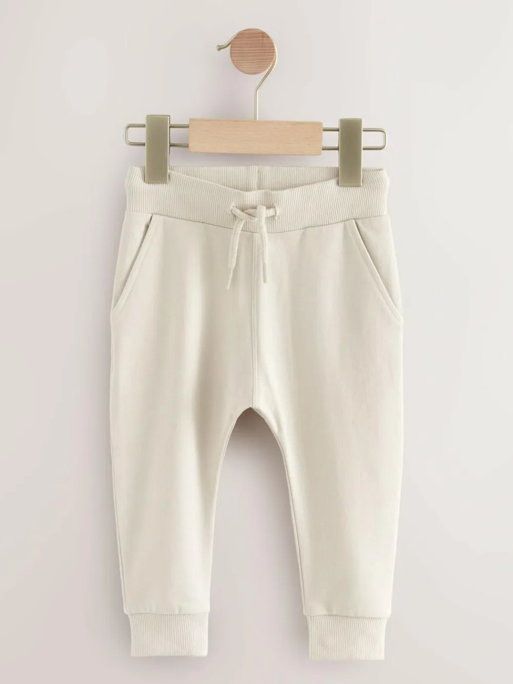 Clearance Next Stone/Tan Brown/Grey Skinny Fit Joggers 5 Pack (3mths-7yrs)