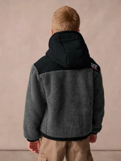 Superdry Black Borg Zip Through Jacket^BOY Coats, Jackets & Pramsuits|Coats, Jackets & Pramsuits