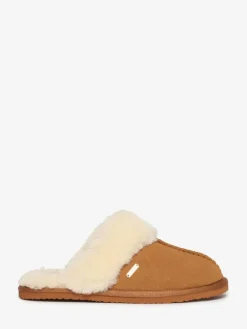 Superdry Brown Faux Suede Mule Slippers^Women Slippers