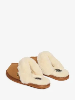 Superdry Brown Faux Suede Mule Slippers^Women Slippers