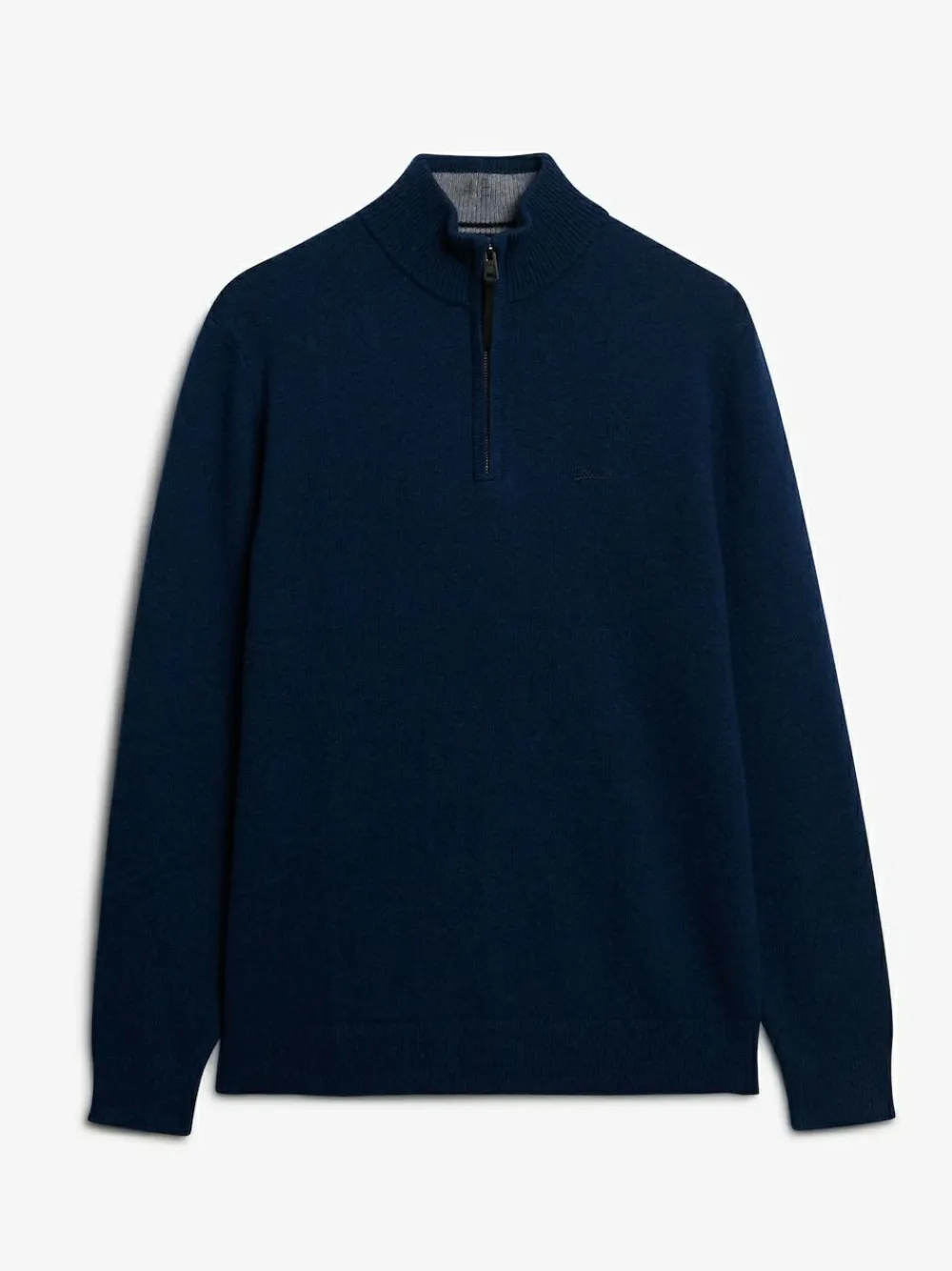 Superdry Dusk Navy Marl Wool Blend Half Zip Jumper^ Knitwear|Knitwear