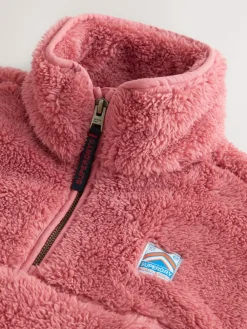Online Superdry Pink Quarter Zip Fleece